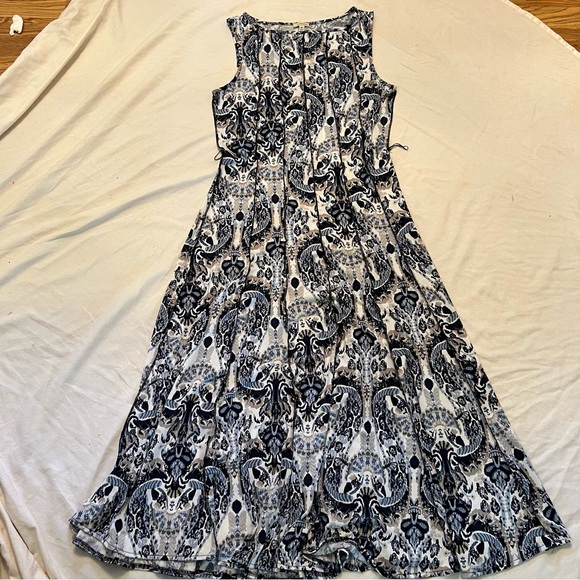 Haani Dresses & Skirts - Haani blue and White Paisley Maxi Dress